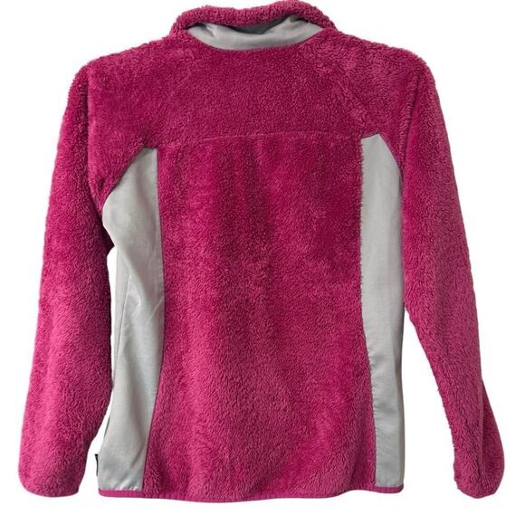 COLUMBIA Fuchsia And Gray Full Zip Sherpa Coat Size Medium - Picture 6 of 9